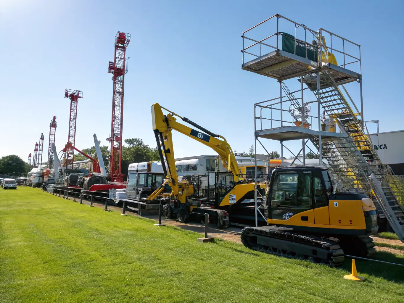 A construction site with heavy equipment, showcasing Soltrice's ability to assess risk in equipment rental scenarios.