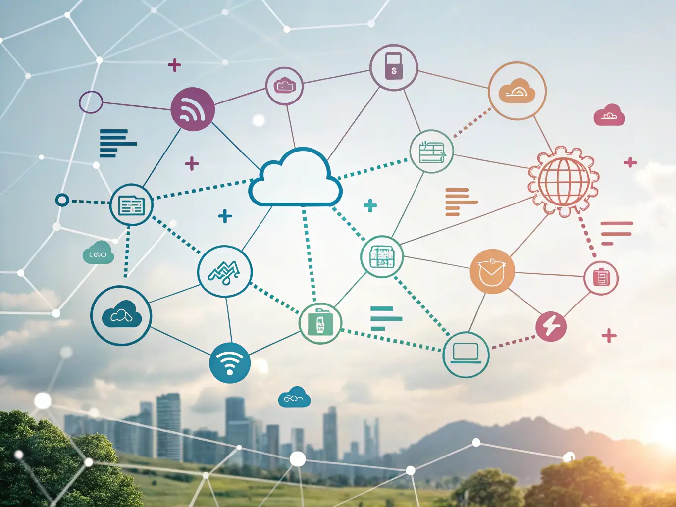 An illustration depicting seamless API integration with various systems, showcasing Soltrice's flexibility and ease of implementation across different platforms.