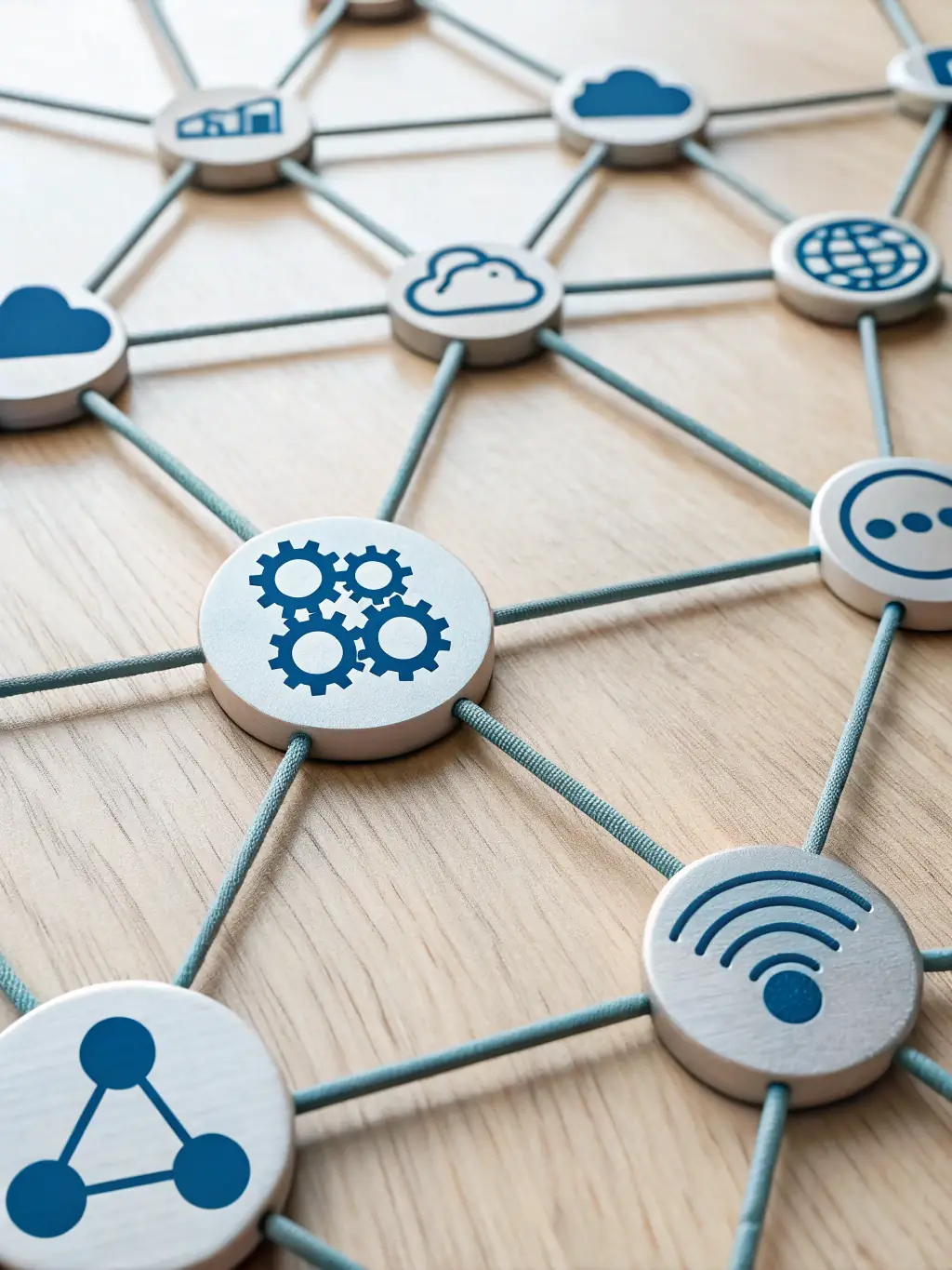 An icon depicting seamless API integration, showing data flowing smoothly between Soltrice and a rental management system, symbolizing easy implementation.